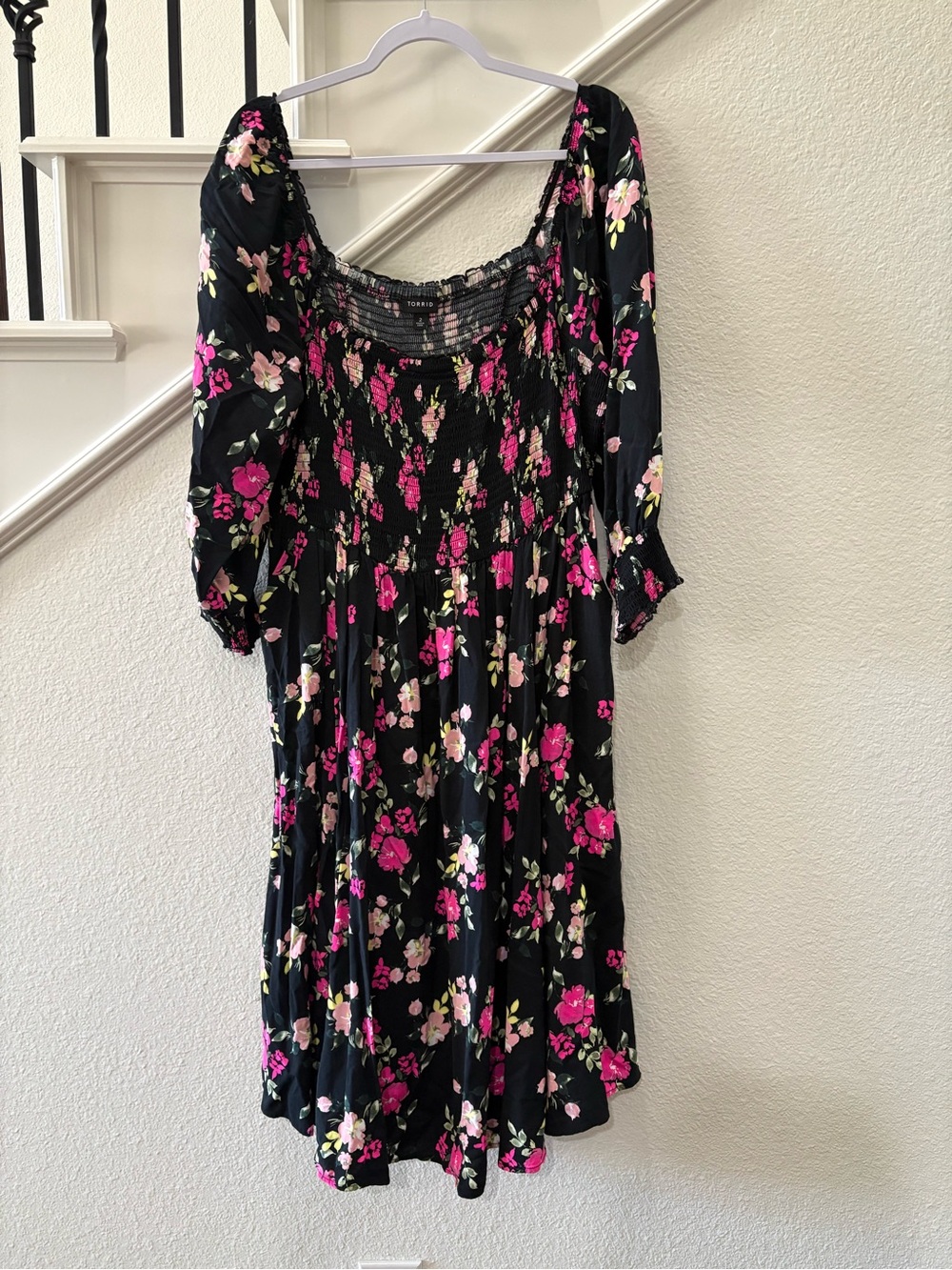 Torrid Floral Smocked Midi Dress